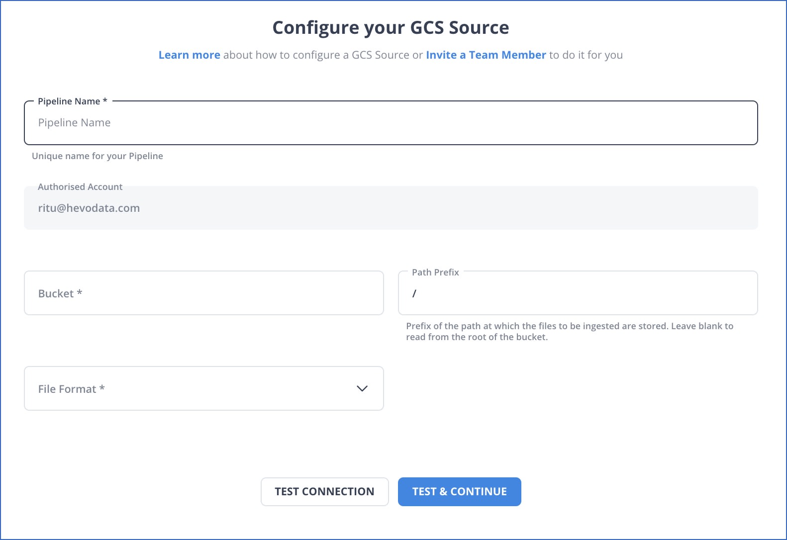 GCS to BigQuery: Source Configuration